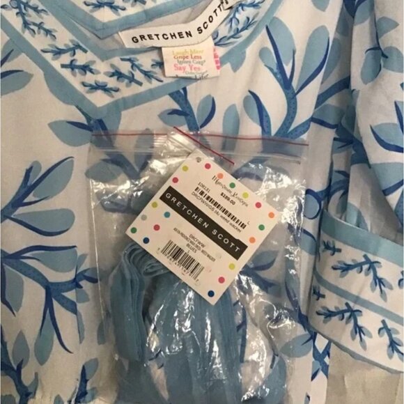 Gretchen Scott Provence Maxi Dress Women's Size Large Weed Whacker Hummingbird H - Picture 2 of 7